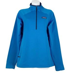 Patagonia Crosstrek Quarter Zip Pullover Blue Polartec Fleece Women’s Sz Medium